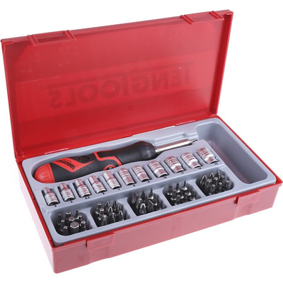 Teng Tools Bits driver set 64 Pieces, Hexagon, Phillips, Slotted, Torx