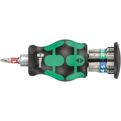 Wera Screwdriver Handle With Bits 7 Pieces, Hexagon, Phillips, Torx