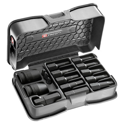 Facom Sockets and Bits 16 Pieces, Hexagon, Phillips, Torx