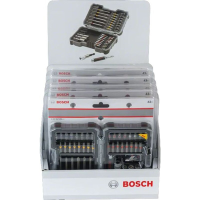 Bosch Screwdriver Bit Set 43 Pieces, Flat, Hex, Phillips, Pozidriv, Slotted, Torx