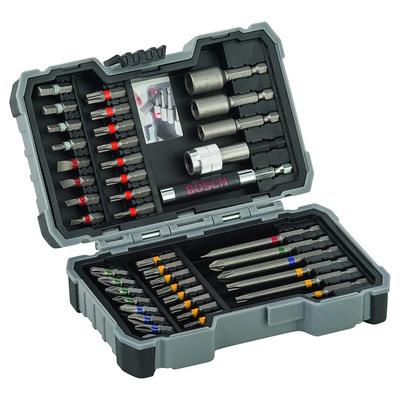 Bosch Screwdriver Bit Set 43 Pieces, Flat, Hex, Phillips, Pozidriv, Slotted, Torx