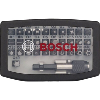 Bosch Screwdriver Bit Set 32 Pieces, Phillips, Pozidriv, Slotted, Torx