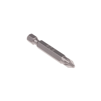 RS PRO Pozidriv Screwdriver Bit, PZ2 Tip, 1/4in Drive, 50mm Overall