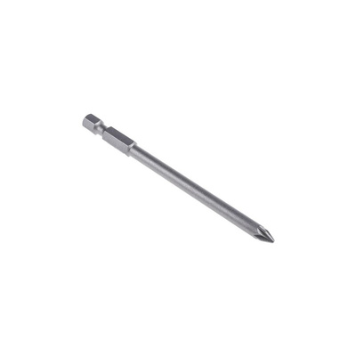 RS PRO Pozidriv Pozidriv Driver Bit, PZ2 Tip, 1/4in Drive, 90mm Overall