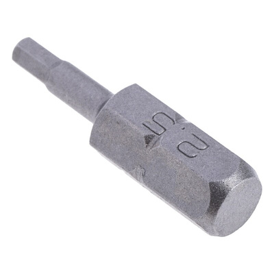 RS PRO Hexagon Bit Set, 2.5 mm Tip, 1/4in Drive, 25mm Overall