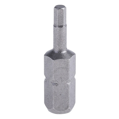 RS PRO Hexagon Bit Set, 2.5 mm Tip, 1/4in Drive, 25mm Overall