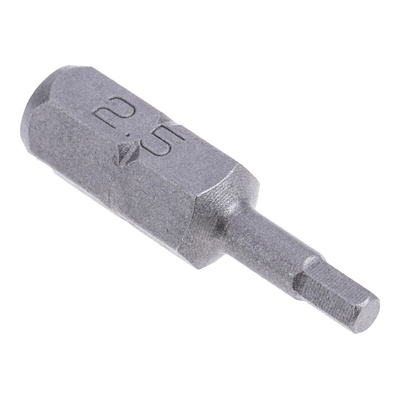 RS PRO Hexagon Bit Set, 2.5 mm Tip, 1/4in Drive, 25mm Overall
