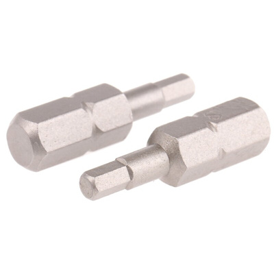 RS PRO Hexagon Bit Set, 3 mm Tip, 1/4in Drive, 25mm Overall