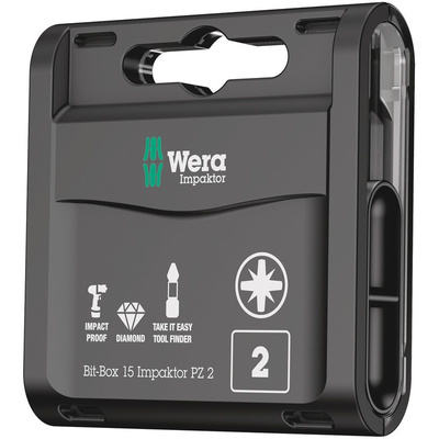 Wera 15 Pieces, Pozidriv