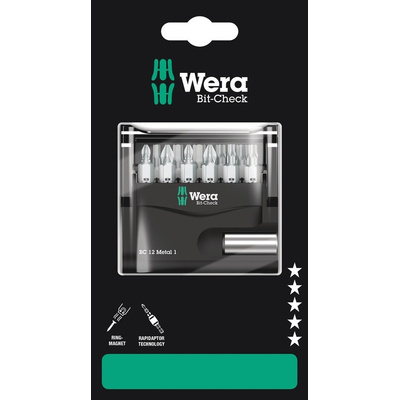 Wera 12 Pieces, Phillips, Pozidriv, Torx