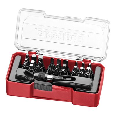 Teng Tools Bit Set With Belt Clip 28 Pieces