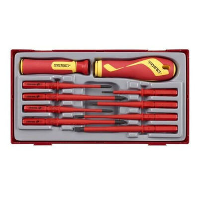 Teng Tools Insulated Screwdriver Blade Set TT1 10 Pieces