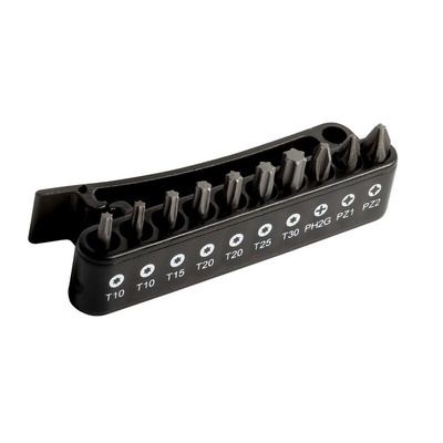 Bahco Bit Set 10 Pieces, Phillips, Pozidriv, Torx