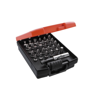 Wiha Bit Set 32 Pieces, Hexagon, Phillips, Pozidriv, Slotted, Torx