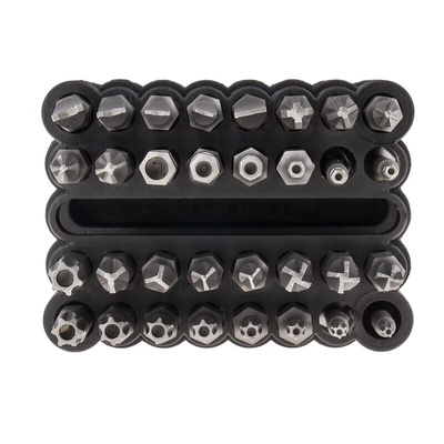 MTI Driver Bit Set 32 Pieces, Hexagon, Phillips, Pozidriv, Slotted, Tightener, Torq Set, Torx-Bo, Tri-Wing