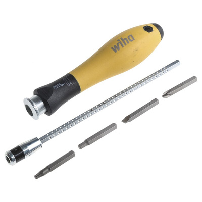 Wiha Driver Bit Set 26 Pieces, Hexagon, Phillips, Slotted, Torx