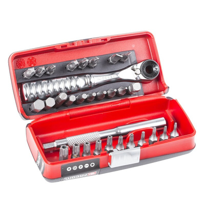 Facom Driver Bit Set 31 Pieces, Hexagon, Phillips, Pozidriv, Slotted, Torx
