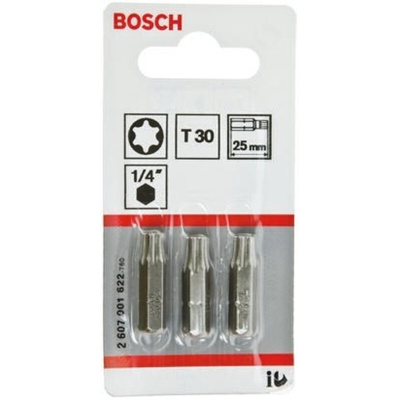 Bosch Torx Screwdriver Bit, T30 Tip, 25 mm Overall