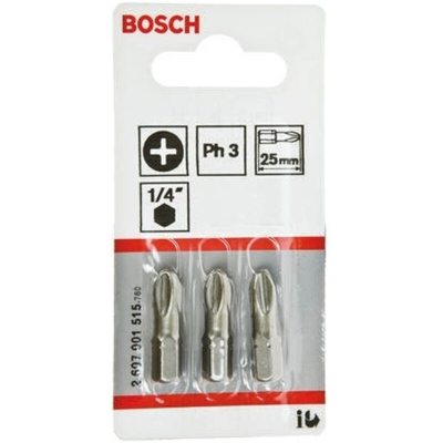 Bosch Phillips Screwdriver Bit, PH3 Tip