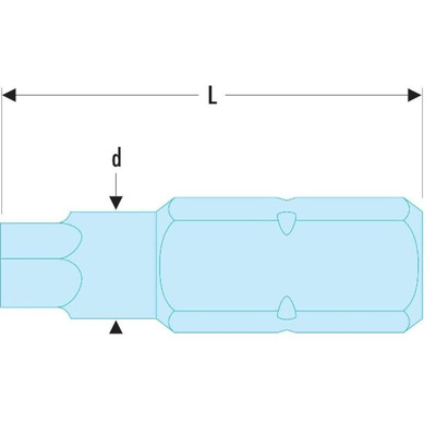 Facom Square Screwdriver Bit, 25.4 mm Tip
