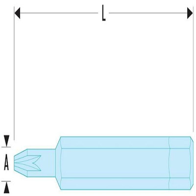 Facom Screwdriver Bit, PZ2 Tip