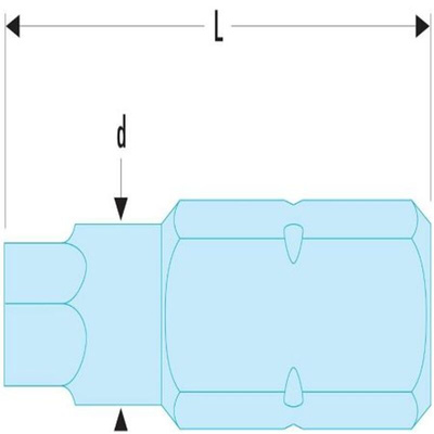 Facom Hexagon Screwdriver Bit, 7 mm Tip