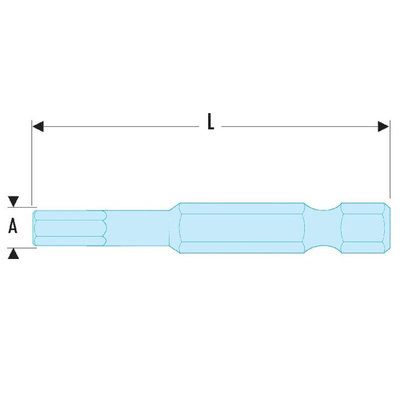 Facom Hexagon Screwdriver Bit, 5 mm Tip
