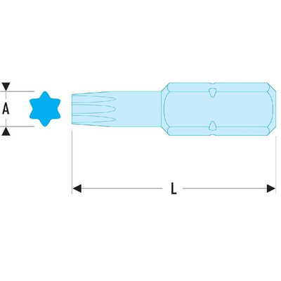 Facom Screwdriver Bit, T45 Tip