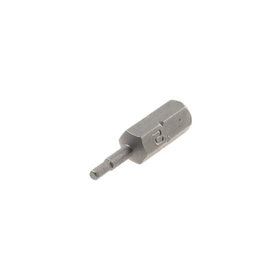 RS PRO Hexagon Screwdriver Bit, 2mm Tip, 1/4in Drive, 25mm Overall