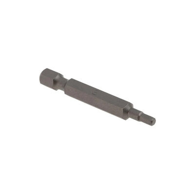 RS PRO Hexagon Hexagon Bit, 3 mm Tip, 1/4in Drive, 50mm Overall