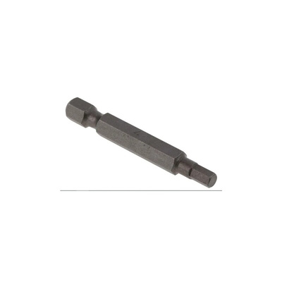 RS PRO Hexagon Hexagon Bit, 4 mm Tip, 1/4in Drive, 50mm Overall