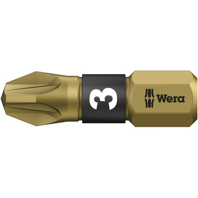 Wera Pozidriv Screwdriver Bit, PZ3 Tip