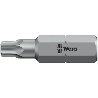 Wera Tamperproof Torx Screwdriver Bit, T20 Tip