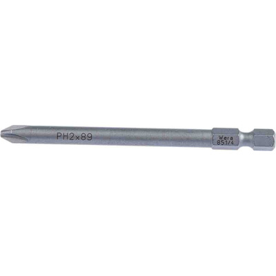 Wera Phillips Screwdriver Bit, PH2 Tip, 89 mm Overall