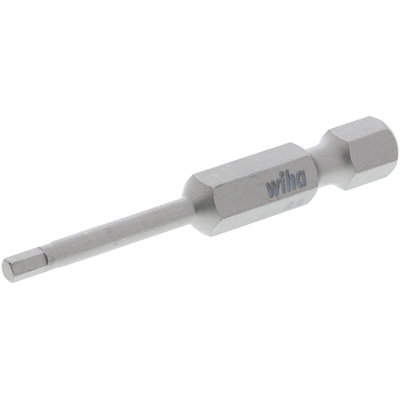 Wiha Hexagon Screwdriver Bit, 2.5 mm Tip, 50 mm Overall