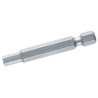 Wiha Hexagon Screwdriver Bit, 6 mm Tip, 50 mm Overall