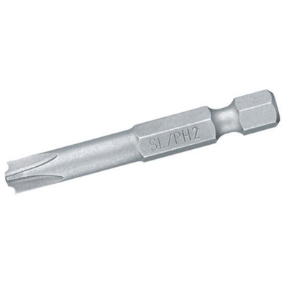 Wiha Plus Minus Screwdriver Bit, PH2 Tip