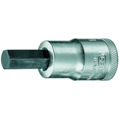 Gedore Hexagon Screwdriver Bit, 12 mm Tip, 1/2 in Drive, Hexagon Drive, 60 mm Overall