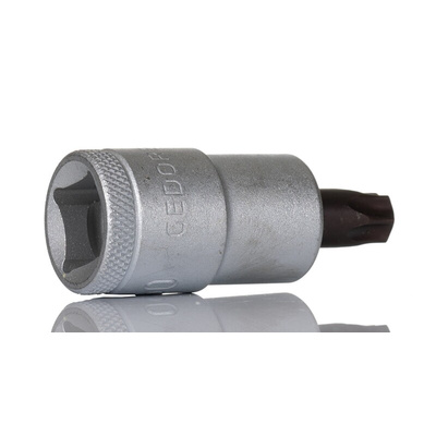 Gedore Torx Screwdriver Bit, T50 Tip, 1/2 in Drive, Square Drive, 55 mm Overall