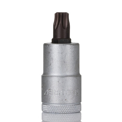 Gedore Torx Screwdriver Bit, T50 Tip, 1/2 in Drive, Square Drive, 55 mm Overall