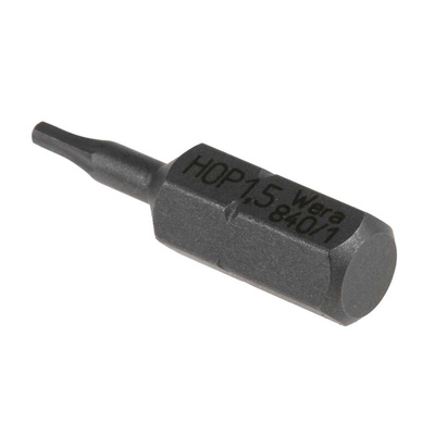 Wera Hexagon Screwdriver Bit, 1.5 mm Tip