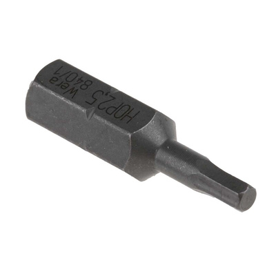 Wera Hexagon Screwdriver Bit, 2.5 mm Tip