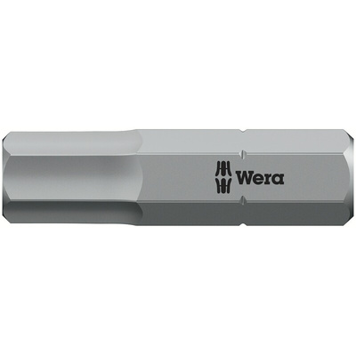 Wera Hexagon Screwdriver Bit, 6 mm Tip