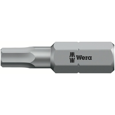 Wera Hexagon Screwdriver Bit, 4 mm Tip