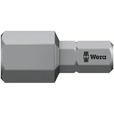 Wera Hex-Plus Screwdriver Bit, 10 mm Tip, Hex Drive, 25 mm Overall