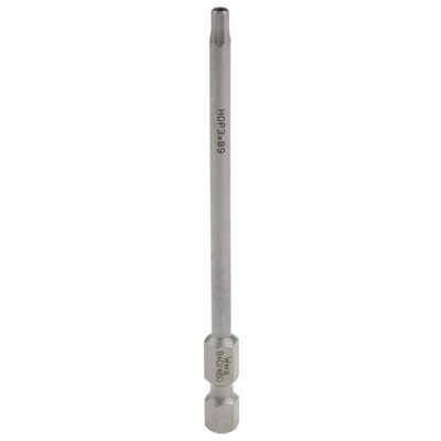 Wera Hexagon Plus BO Screwdriver Bit, 3 mm Tip, 89 mm Overall