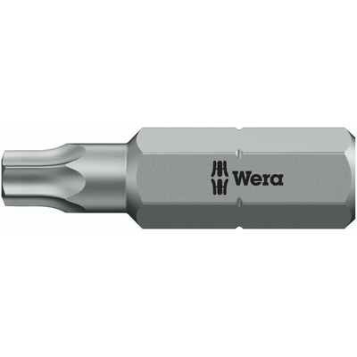 Wera Torx Screwdriver Bit, T30 Tip, 25 mm Overall