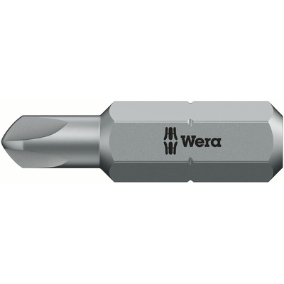 Wera Torq-Set Screwdriver Bit, TQ2 Tip, 1/4 in Drive, Hexagon Drive, 25 mm Overall