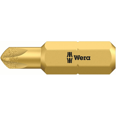 Wera Torq-Set Screwdriver Bit, TQ10 Tip, 1/4 in Drive, Hexagon Drive