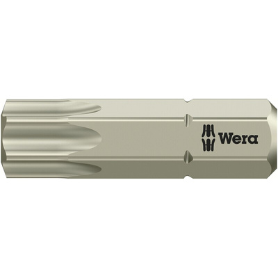 Wera Torx Screwdriver Bit, T40 Tip, 25 mm Overall